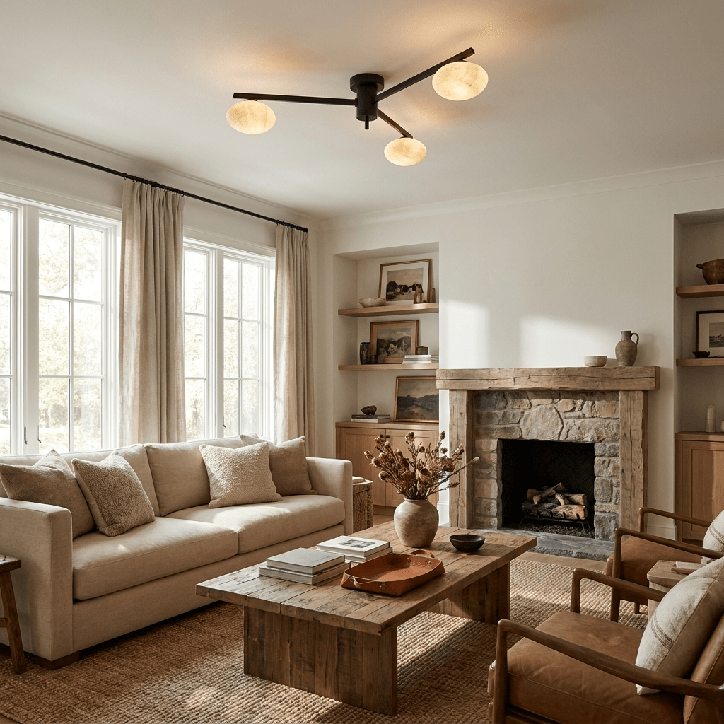 White Oval Ceiling Light — Ceiling Light | Maison Monashee — view 6