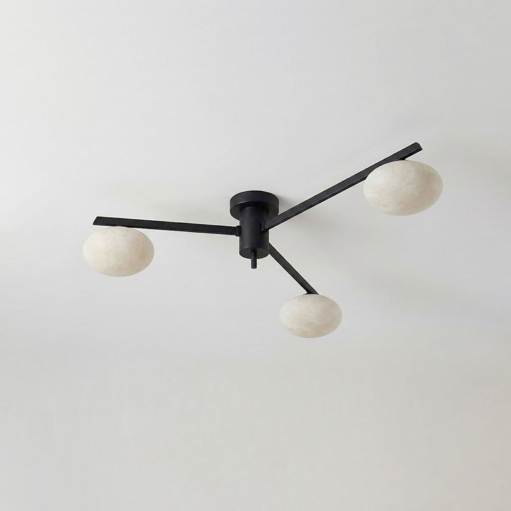 White Oval Ceiling Light — Ceiling Light | Maison Monashee — view 11