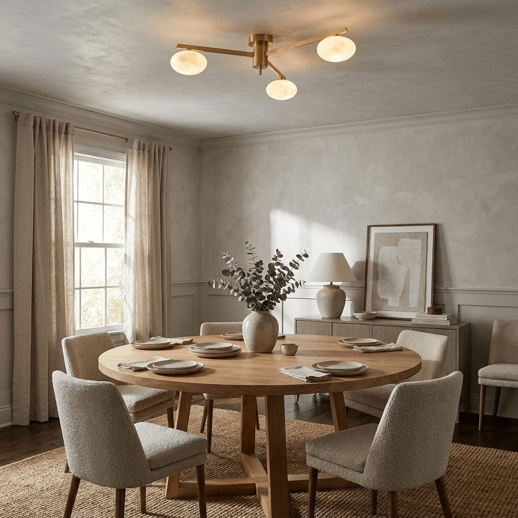 White Oval Ceiling Light — Ceiling Light | Maison Monashee — view 15