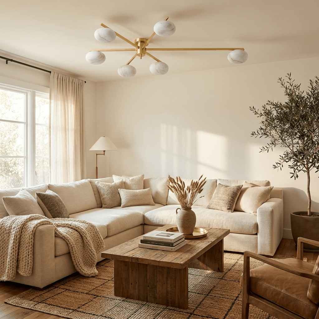 White Oval Ceiling Light — Ceiling Light | Maison Monashee — view 2