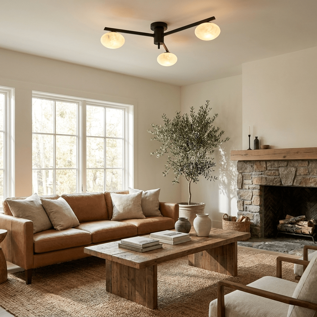 White Oval Ceiling Light — Ceiling Light | Maison Monashee — view 14