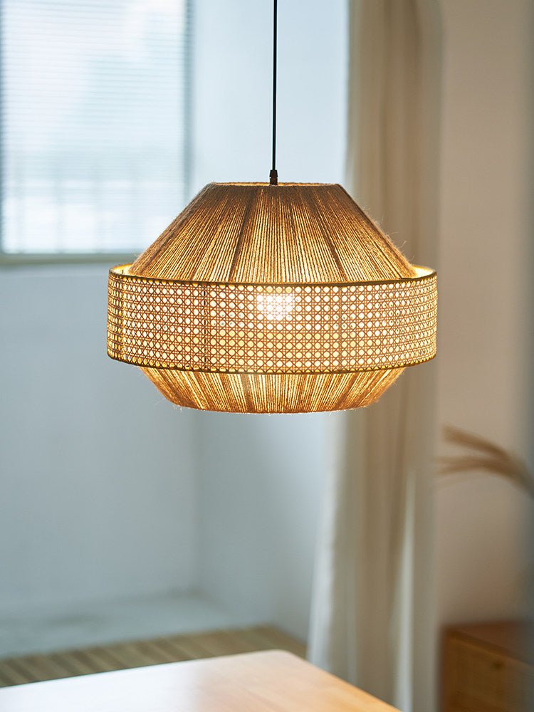 Rattan Woven Pendant Light — Pendant Light | Maison Monashee — view 10