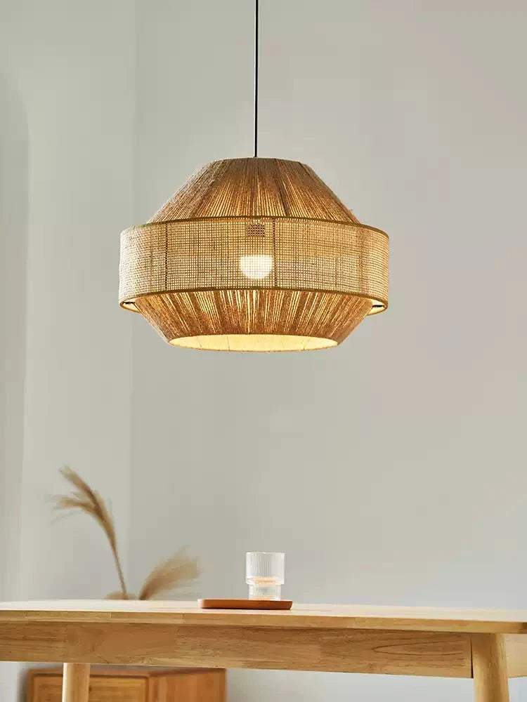 Rattan Woven Pendant Light — Pendant Light | Maison Monashee — view 11