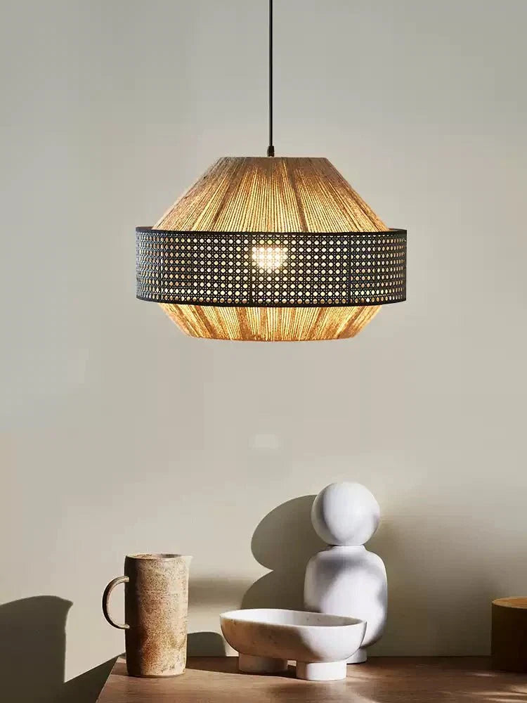 Rattan Woven Pendant Light — Pendant Light | Maison Monashee — view 12