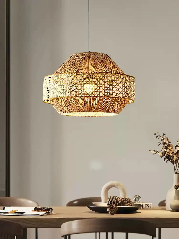 Rattan Woven Pendant Light — Pendant Light | Maison Monashee — view 8