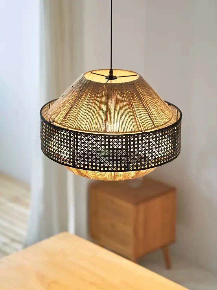 Rattan Woven Pendant Light — Pendant Light | Maison Monashee — view 9