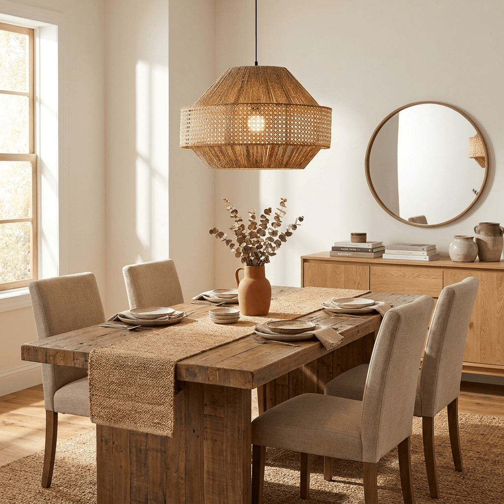 Rattan Woven Pendant Light — Pendant Light | Maison Monashee — view 2