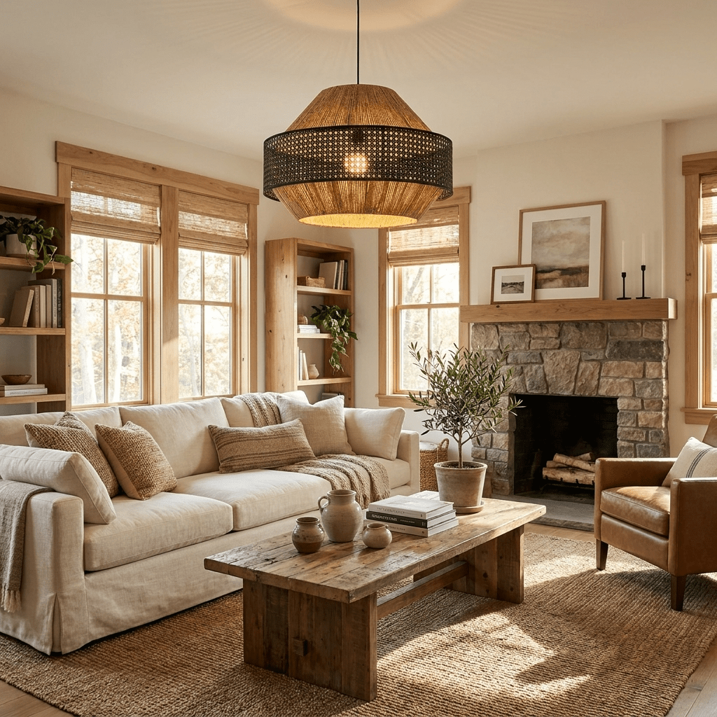 Rattan Woven Pendant Light — Pendant Light | Maison Monashee — view 3
