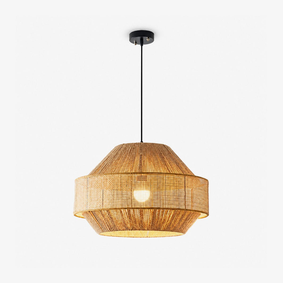 Rattan Woven Pendant Light — Pendant Light | Maison Monashee — view 13
