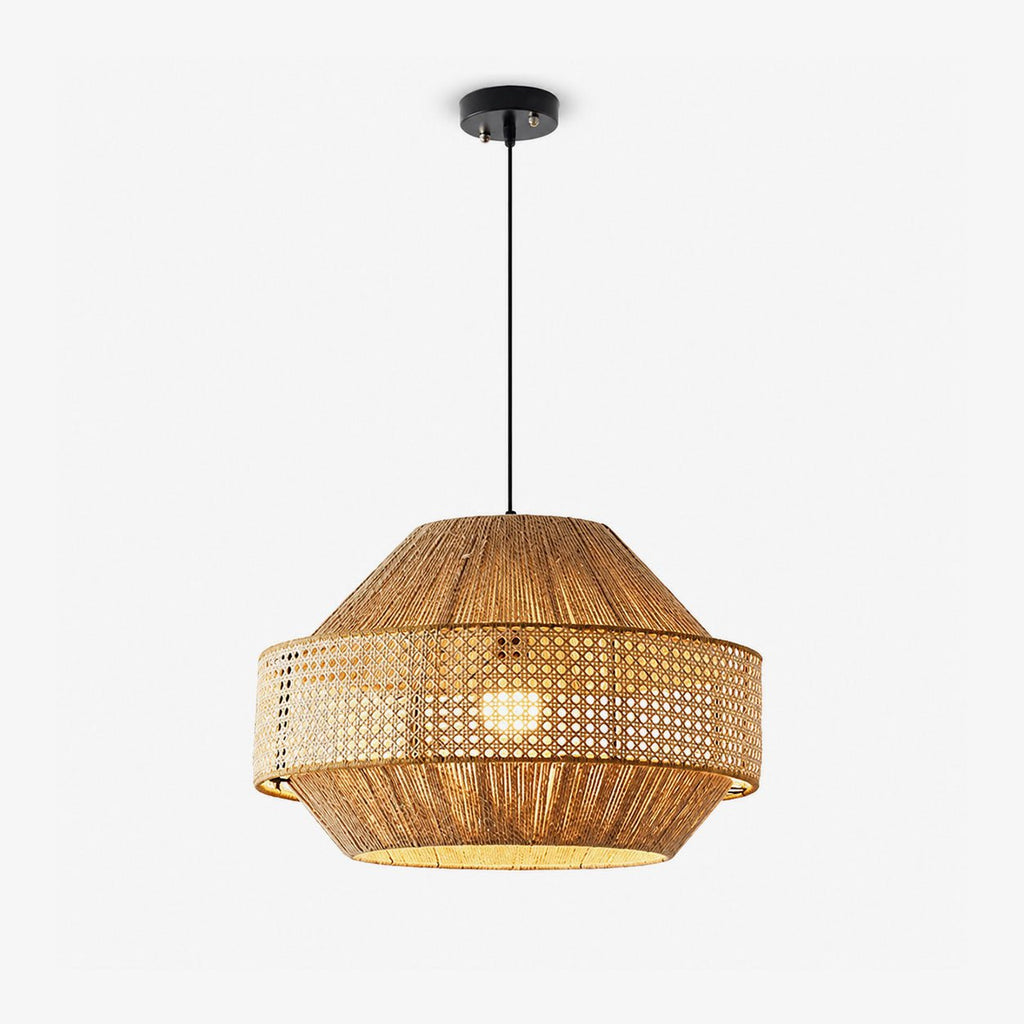 Rattan Woven Pendant Light — Pendant Light | Maison Monashee — view 14