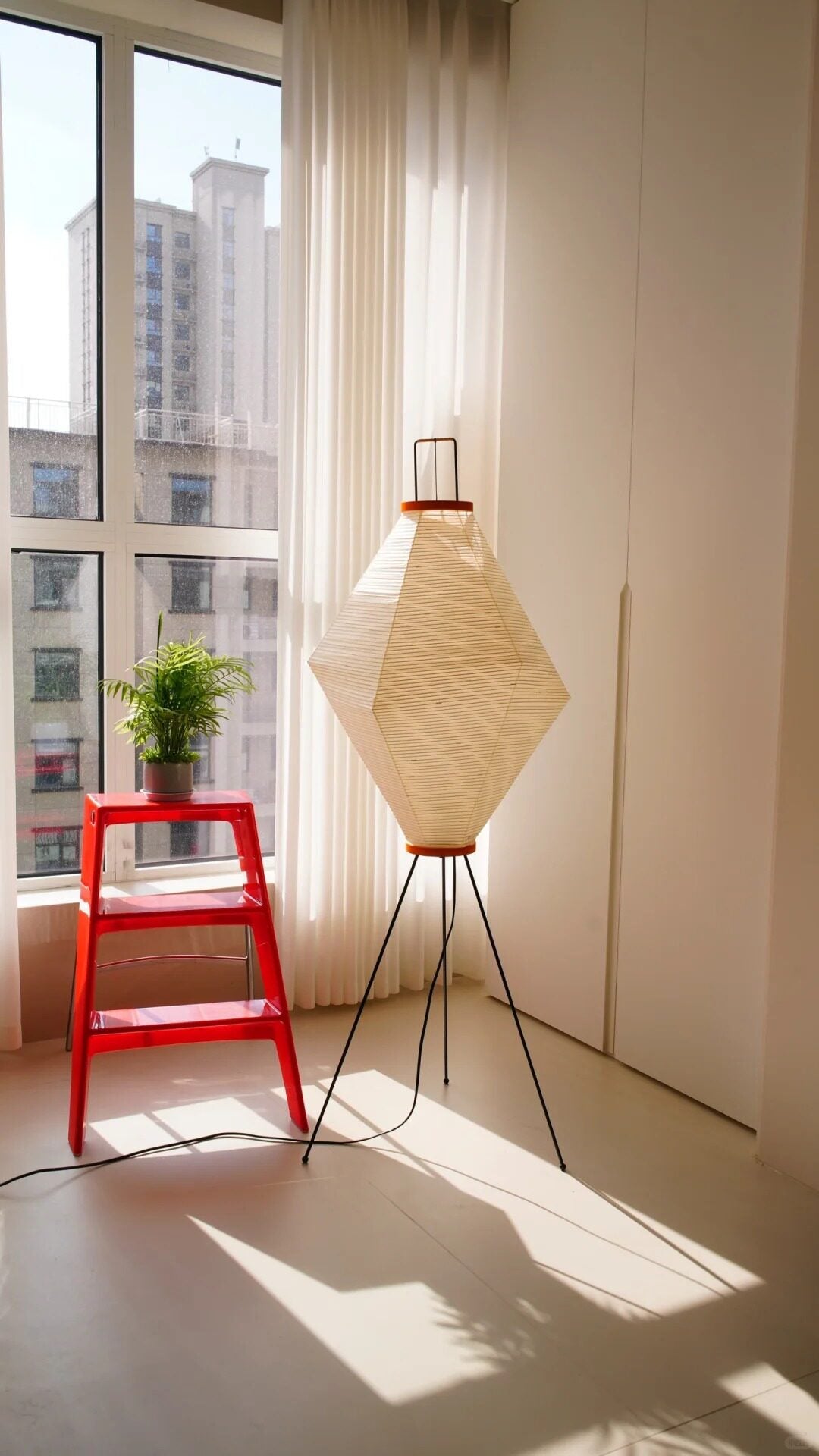 Tall Paper Lantern Floor Lamp — Floor Lamp | Maison Monashee — view 5
