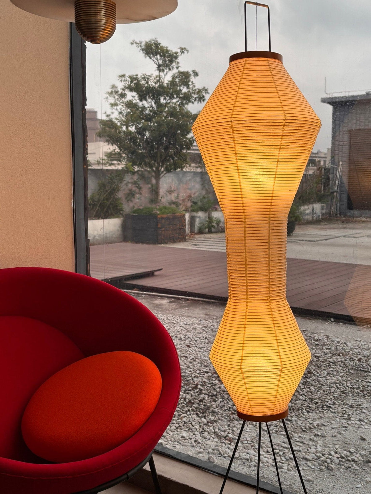 Tall Paper Floor Lamp — Floor Lamp | Maison Monashee — view 12