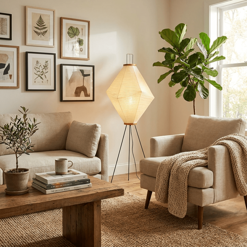 Tall Paper Lantern Floor Lamp — Floor Lamp | Maison Monashee — view 4