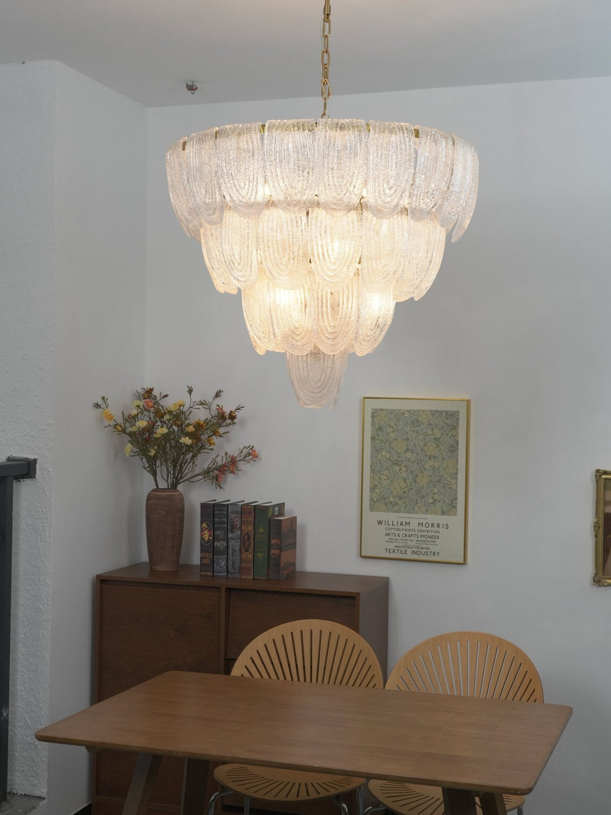 Brushed Gold Dining Room Chandelier — Chandelier | Maison Monashee — view 13