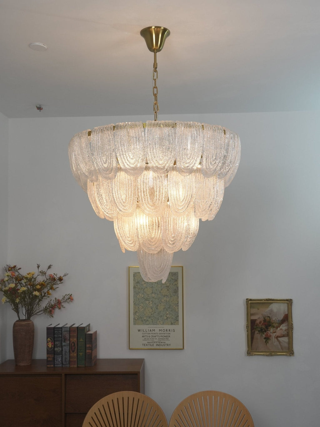 Brushed Gold Dining Room Chandelier — Chandelier | Maison Monashee — view 14