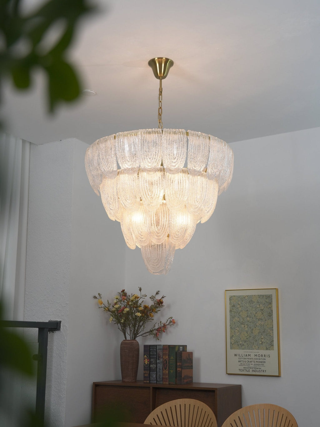 Brushed Gold Dining Room Chandelier — Chandelier | Maison Monashee — view 15