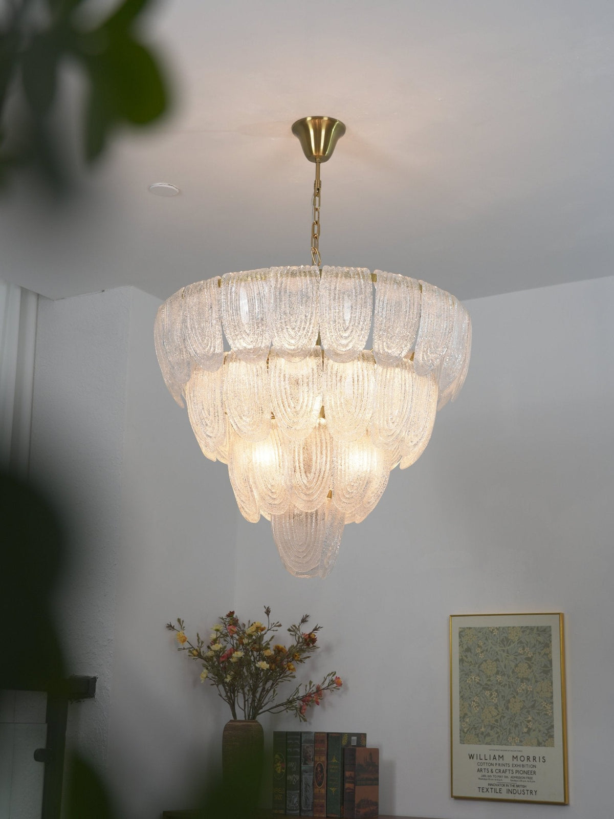 Brushed Gold Dining Room Chandelier — Chandelier | Maison Monashee — view 16