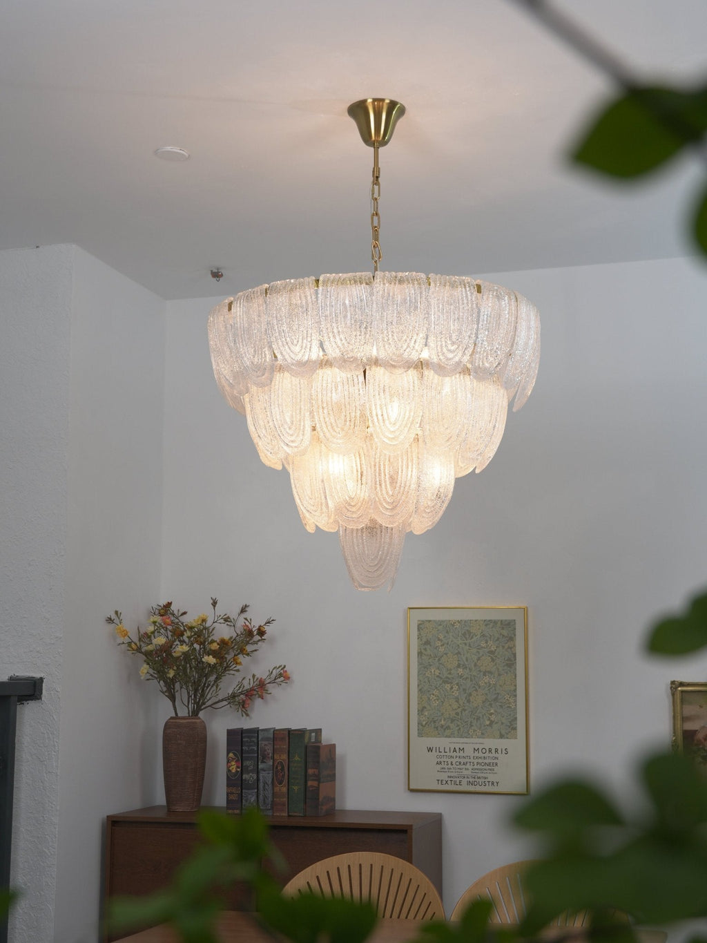 Brushed Gold Dining Room Chandelier — Chandelier | Maison Monashee — view 5
