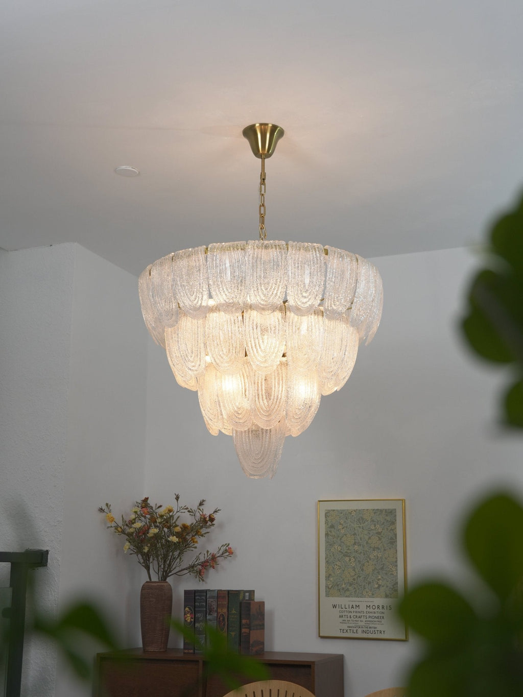 Brushed Gold Dining Room Chandelier — Chandelier | Maison Monashee — view 6