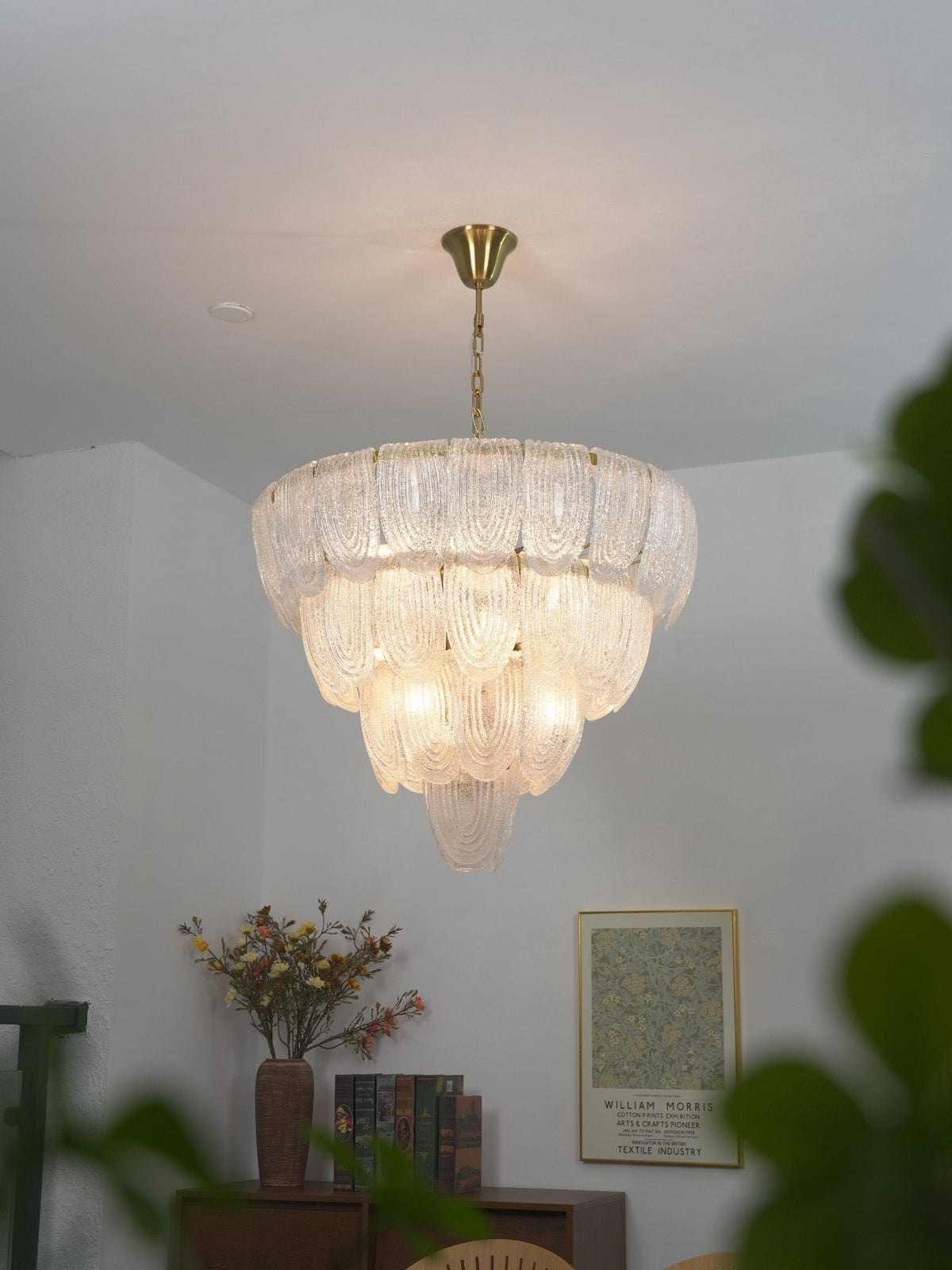 Brushed Gold Dining Room Chandelier — Chandelier | Maison Monashee — view 6