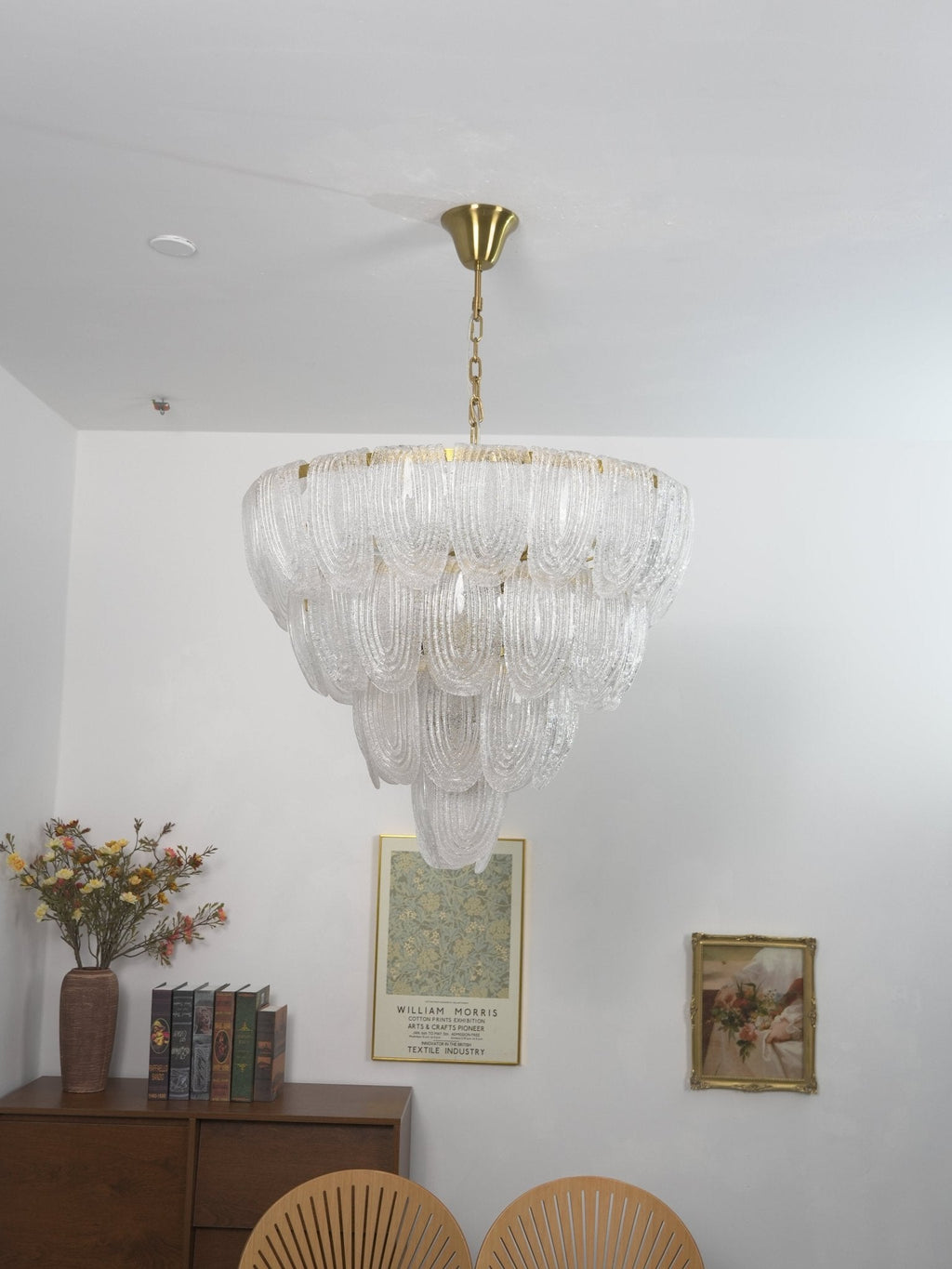 Brushed Gold Dining Room Chandelier — Chandelier | Maison Monashee — view 8