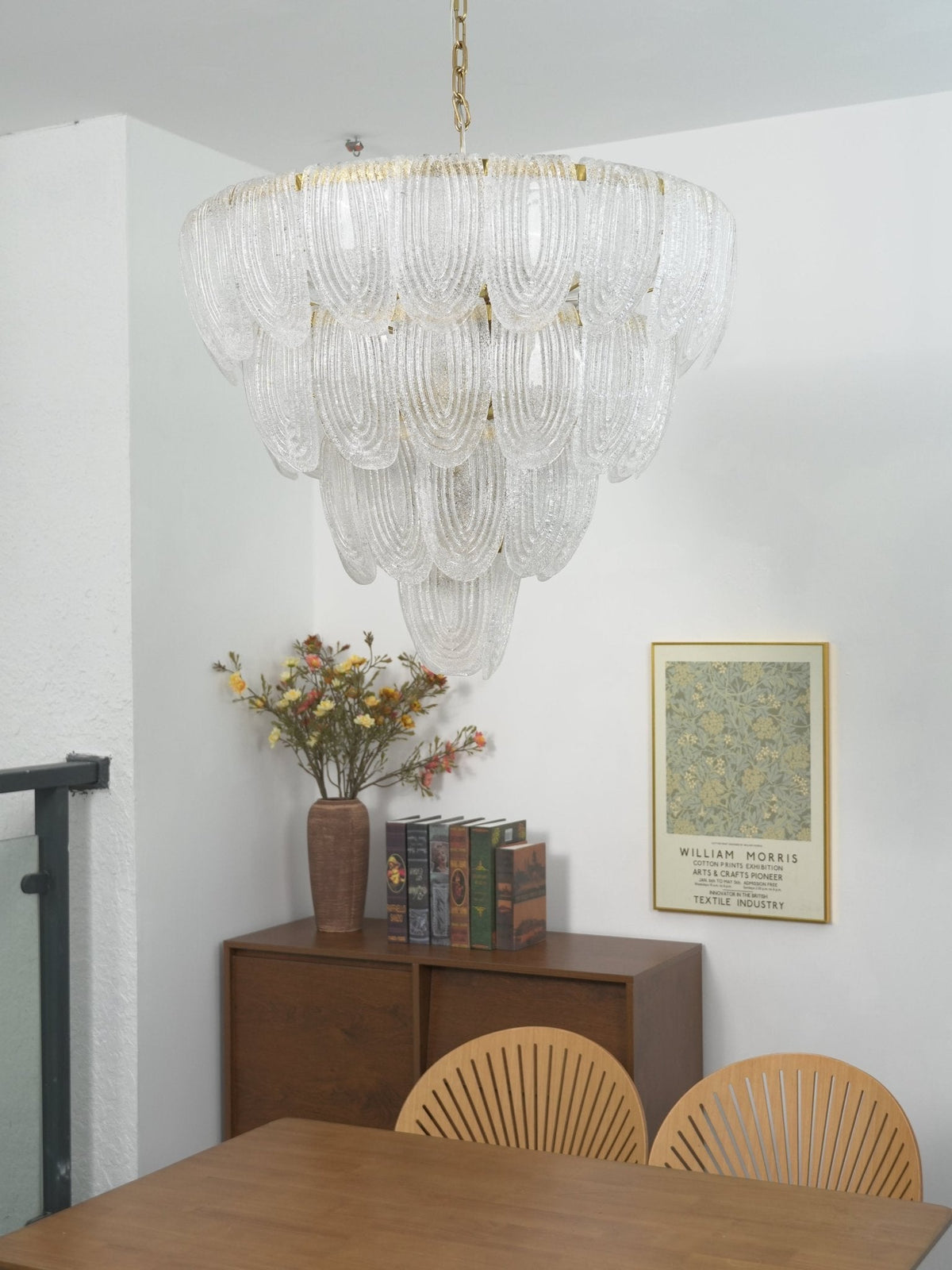 Brushed Gold Dining Room Chandelier — Chandelier | Maison Monashee — view 9