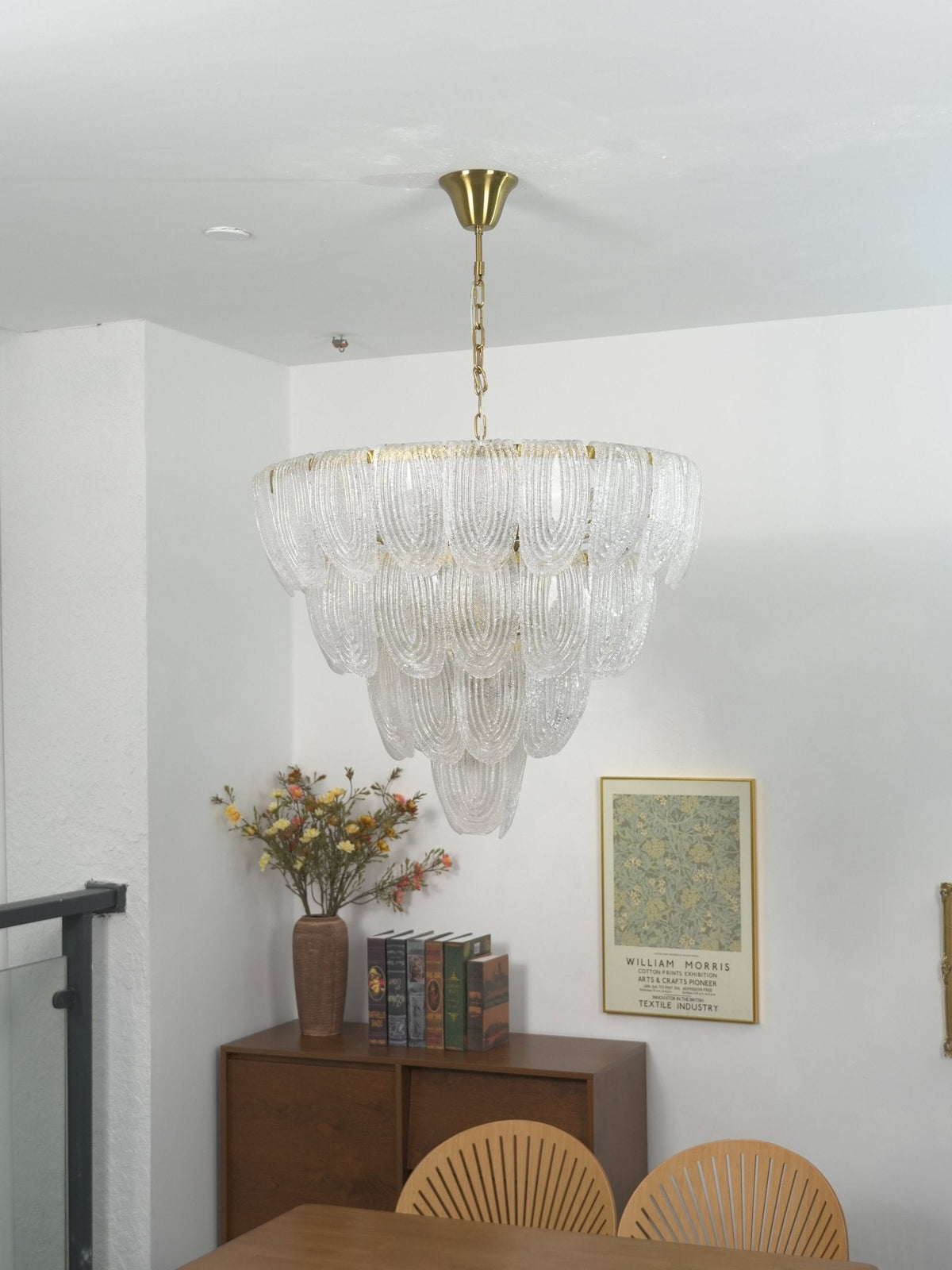 Brushed Gold Dining Room Chandelier — Chandelier | Maison Monashee — view 10