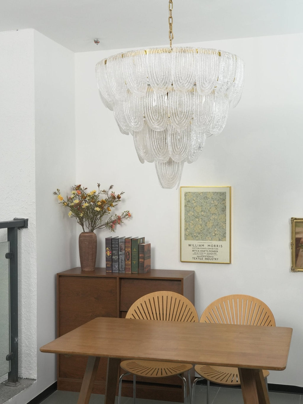 Brushed Gold Dining Room Chandelier — Chandelier | Maison Monashee — view 11