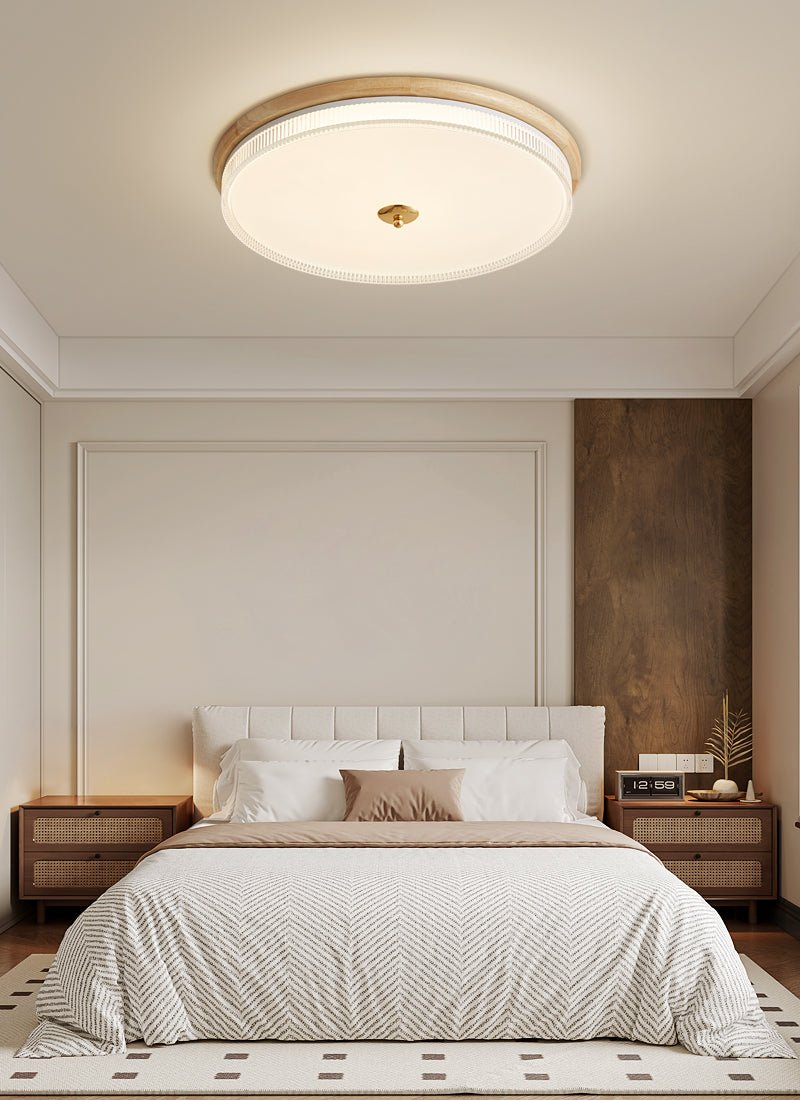 Dark Wood Flush Mount Light — Ceiling Light | Maison Monashee — view 5