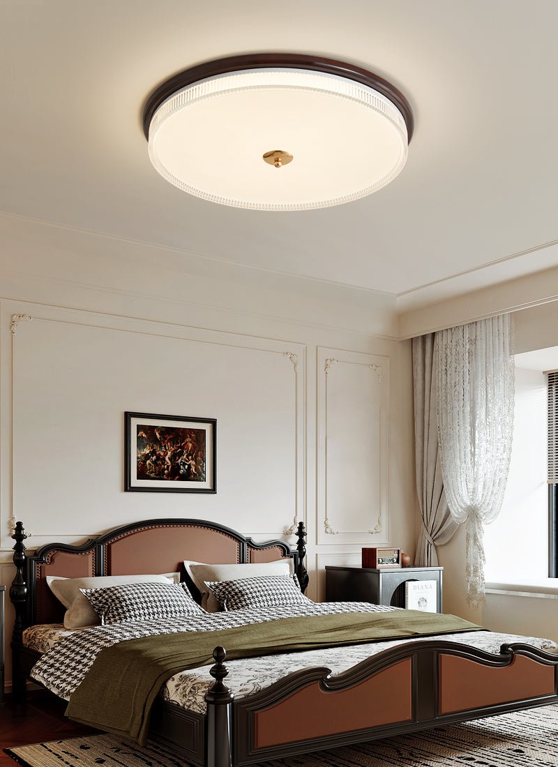 Dark Wood Flush Mount Light — Ceiling Light | Maison Monashee — view 4