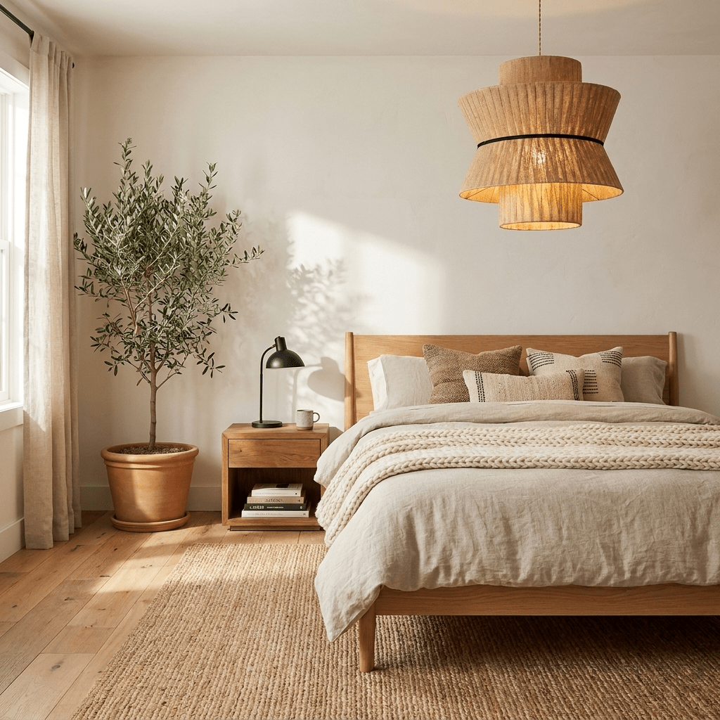 Natural Linen Pendant Light — Pendant Light | Maison Monashee — view 12