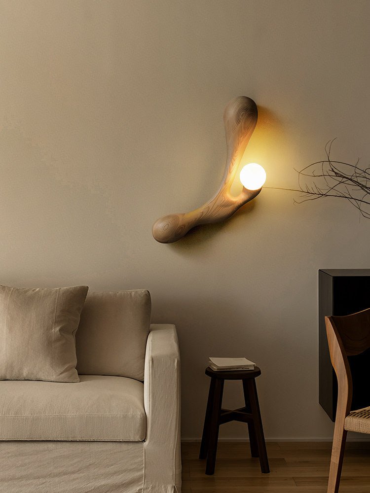 Carved Wood Wall Sconce — Wall Sconce | Maison Monashee — view 19