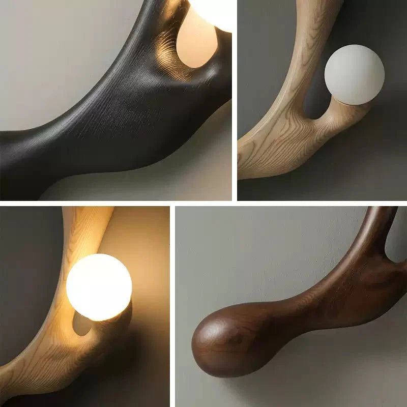 Carved Wood Wall Sconce — Wall Sconce | Maison Monashee — view 22