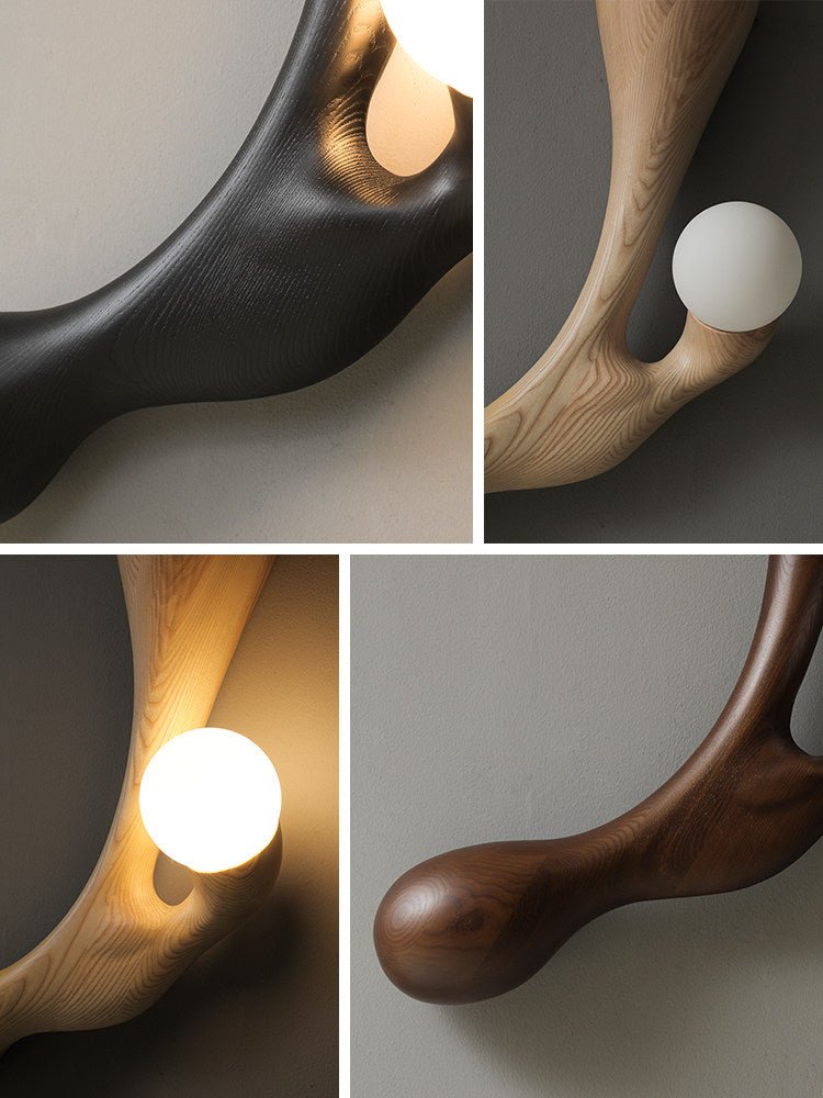 Carved Wood Wall Sconce — Wall Sconce | Maison Monashee — view 20