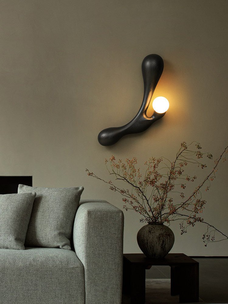 Carved Wood Wall Sconce — Wall Sconce | Maison Monashee — view 15