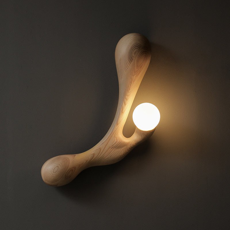 Carved Wood Wall Sconce — Wall Sconce | Maison Monashee — view 16