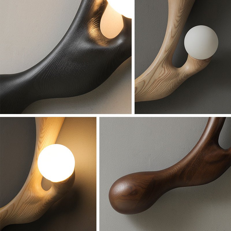 Carved Wood Wall Sconce — Wall Sconce | Maison Monashee — view 18