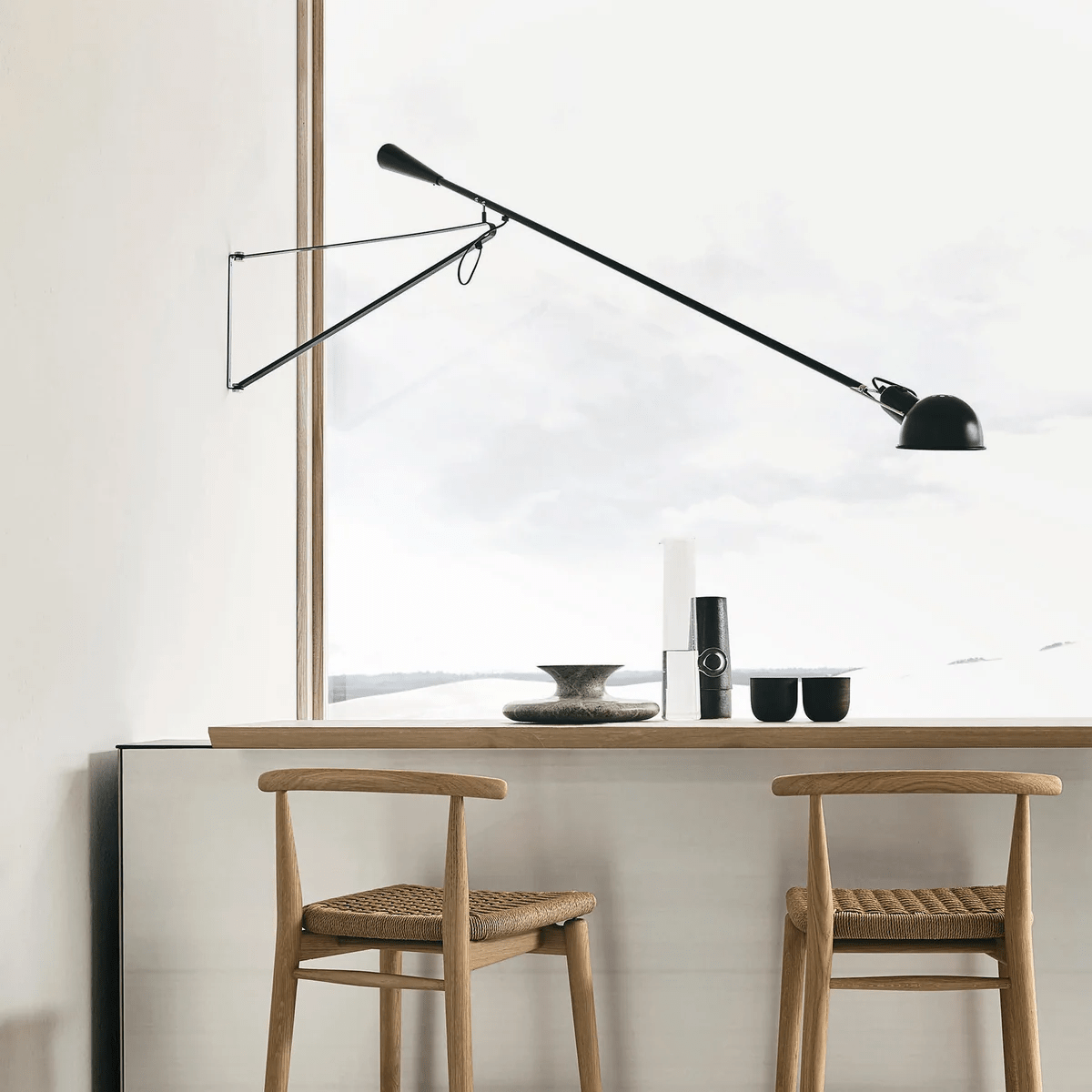 Black Swing-Arm Wall Light — Wall Sconce | Maison Monashee — view 4
