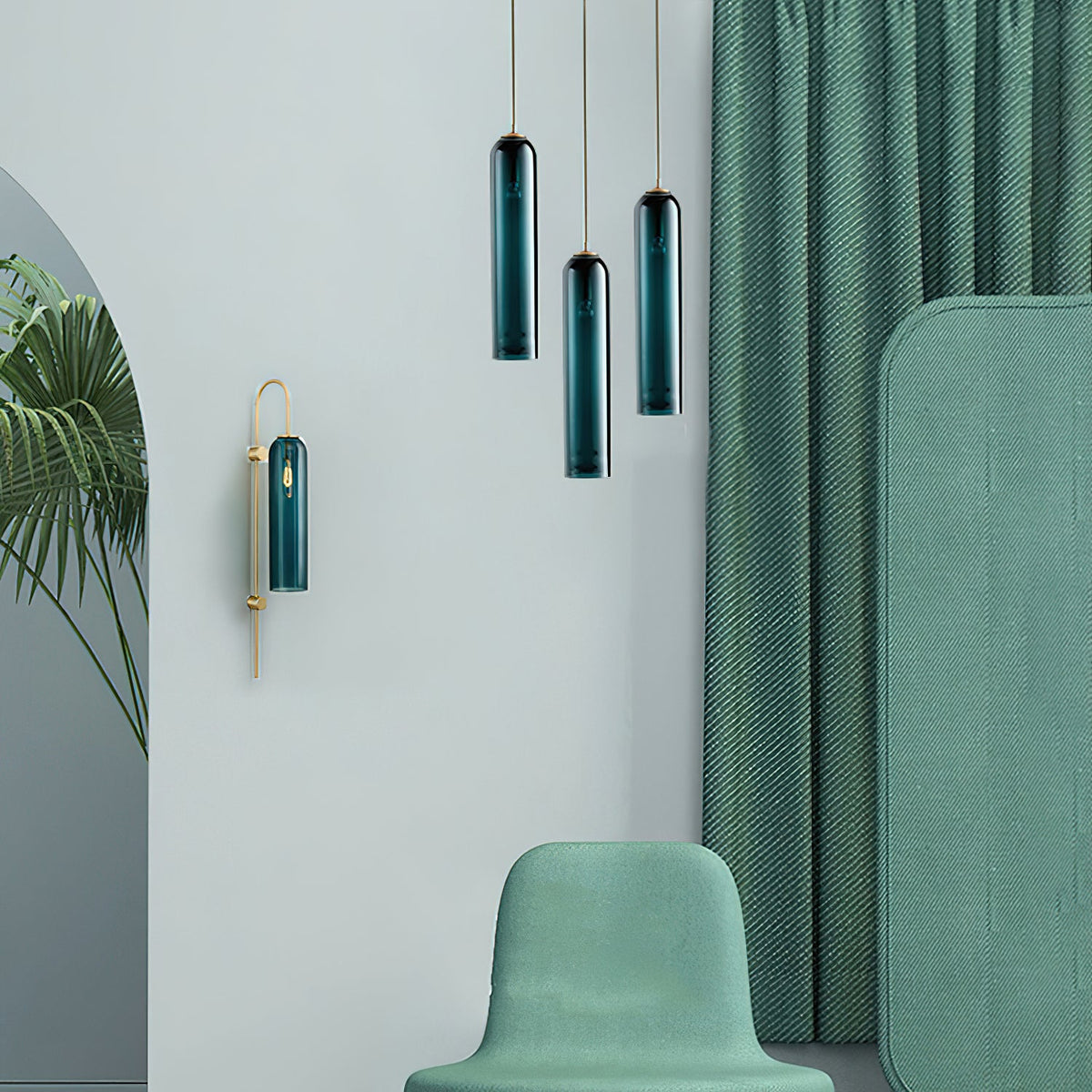 Long Glass Pendant Light — Pendant Light | Maison Monashee — view 7