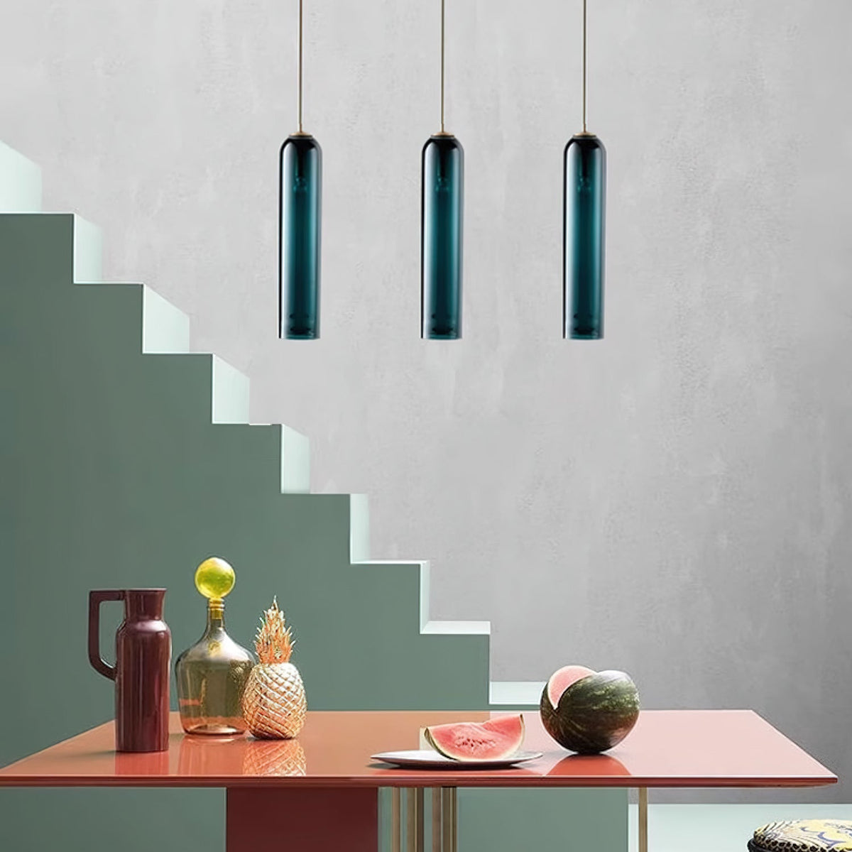 Long Glass Pendant Light — Pendant Light | Maison Monashee — view 2
