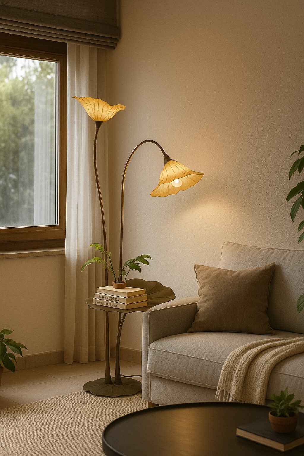 Flower Petal Floor Lamp — Floor Lamp | Maison Monashee — view 8