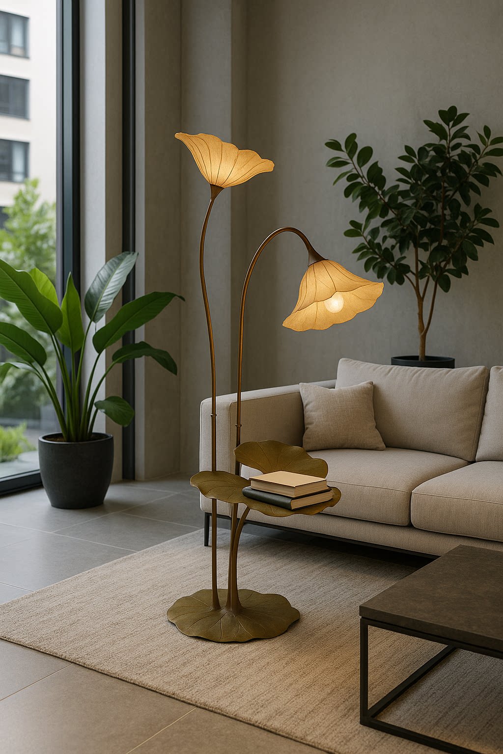 Flower Petal Floor Lamp — Floor Lamp | Maison Monashee — view 10