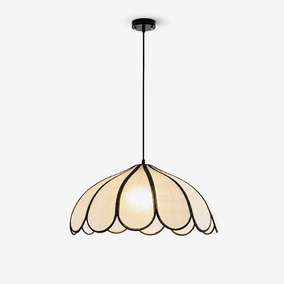 Linen Dome Pendant Light — Pendant Light | Maison Monashee — view 11
