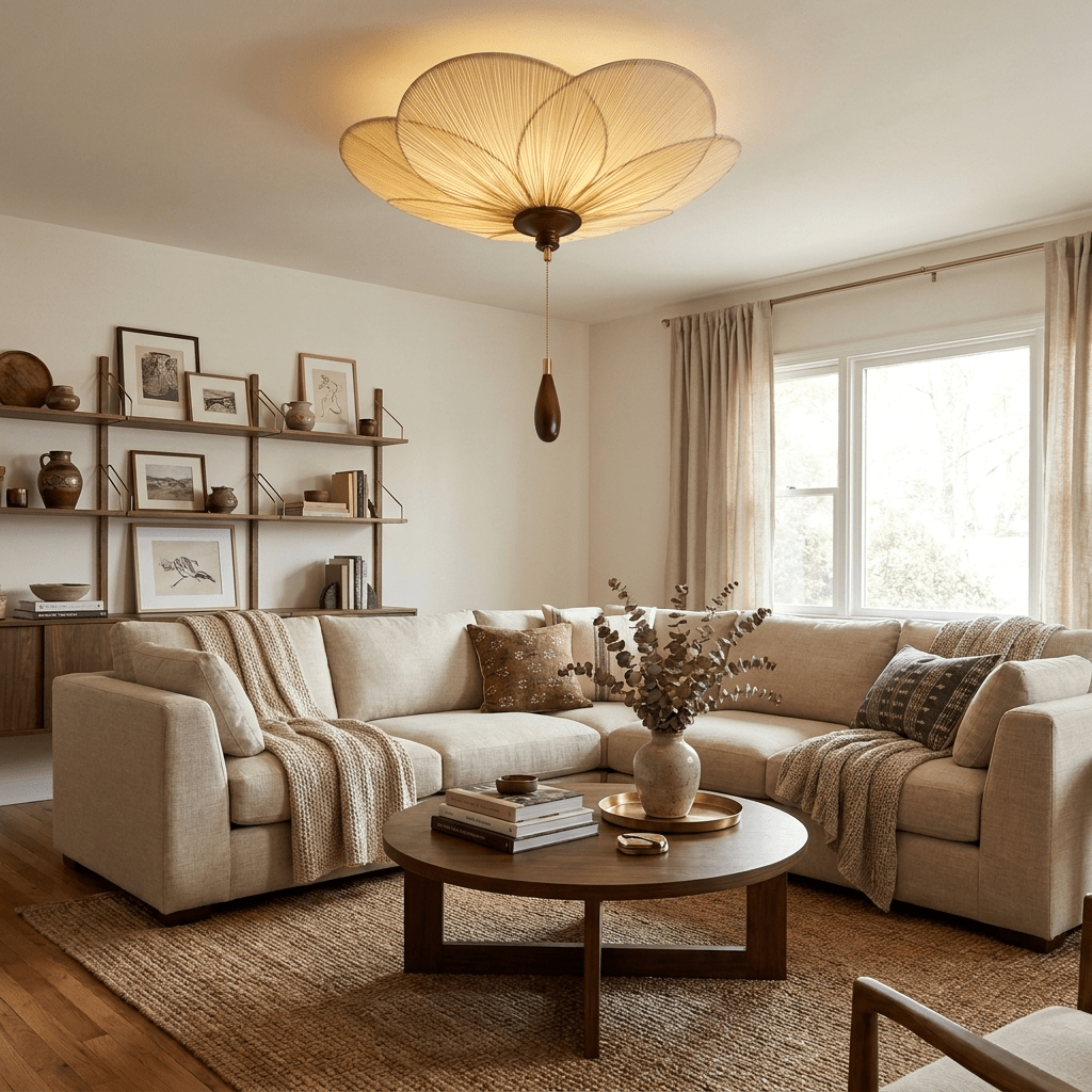Flower Petal Light Fixture — Ceiling Light | Maison Monashee — view 3