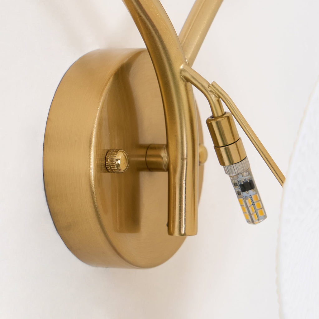 White Flower Wall Sconce — Wall Sconce | Maison Monashee — view 11