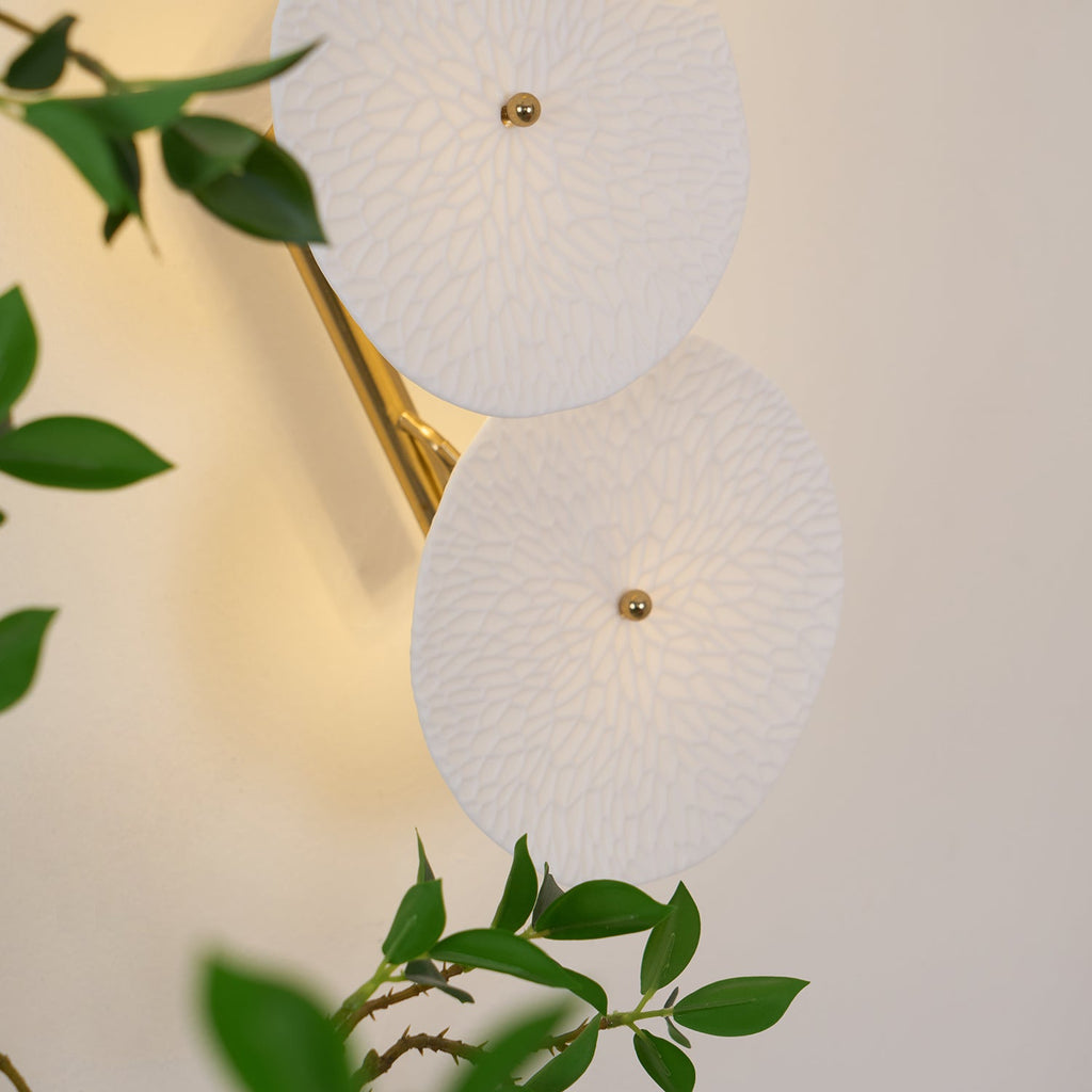White Flower Wall Sconce — Wall Sconce | Maison Monashee — view 16