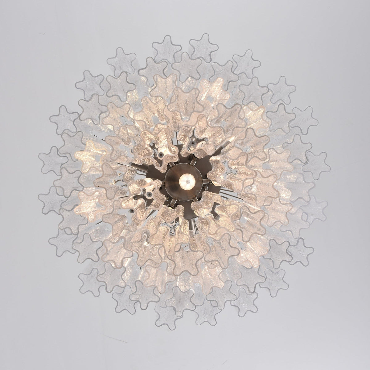 Nickel and Crystal Chandelier — Chandelier | Maison Monashee — view 17