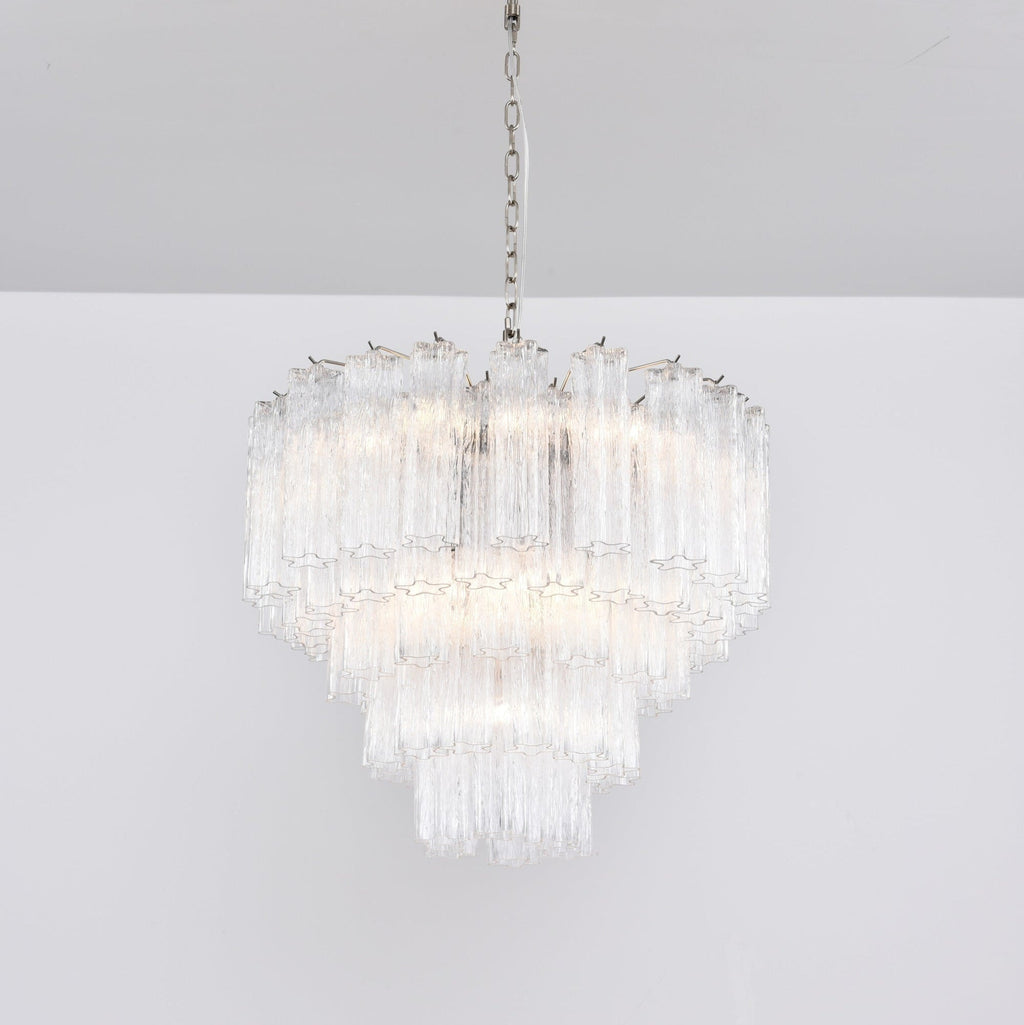 Nickel and Crystal Chandelier — Chandelier | Maison Monashee — view 10
