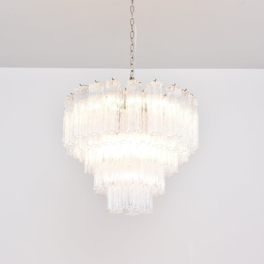 Nickel and Crystal Chandelier — Chandelier | Maison Monashee — view 11