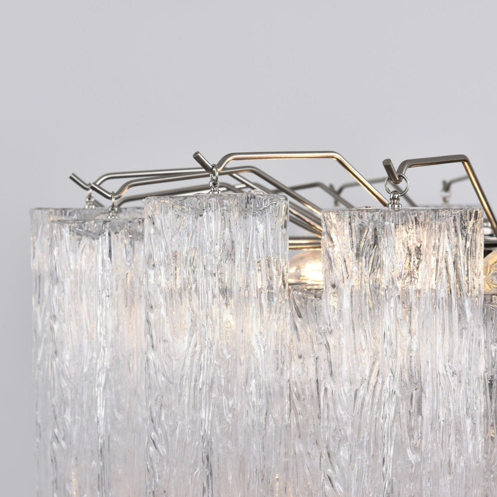 Nickel and Crystal Chandelier — Chandelier | Maison Monashee — view 12